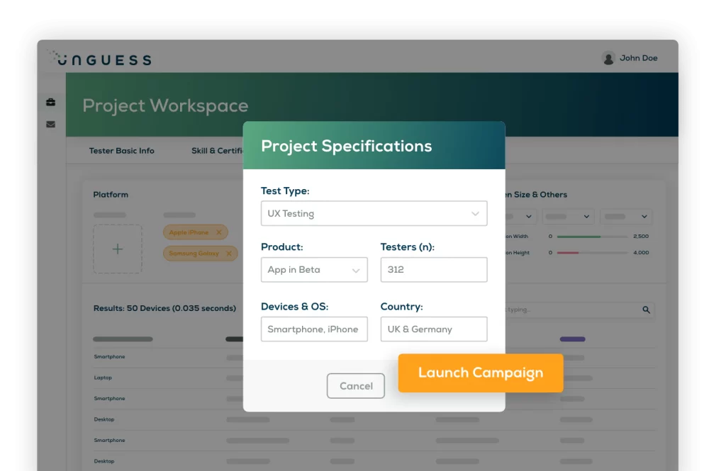 unguess project set-up